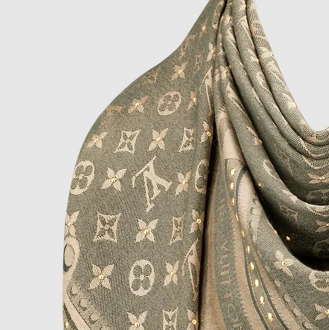 STUDDY DENIM MONOGRAM SHAWL M76883