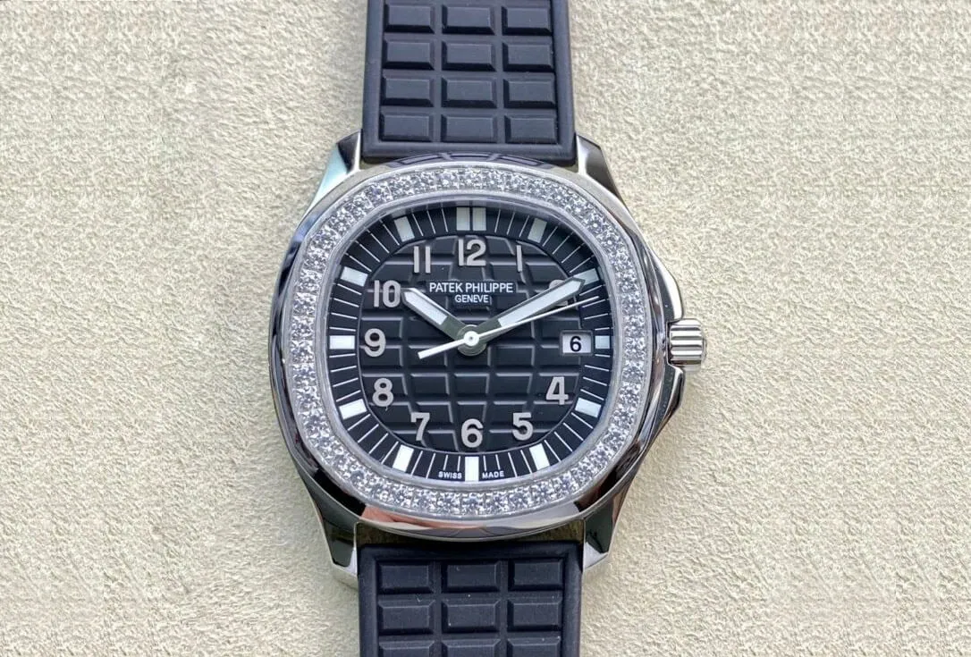 Patek Philippe Aquanaut 5067A-001 Quartz Movement PPF Factory 1:1 Best Edition Replica Watch Diamond-Set Bezel