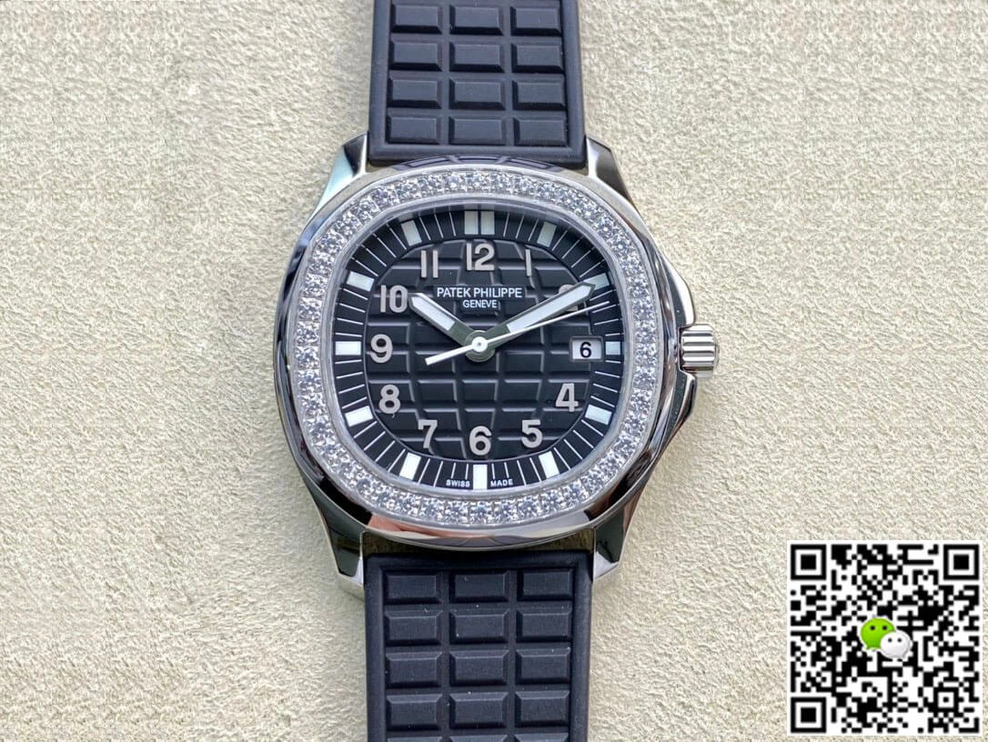 Patek Philippe Aquanaut 5067A-001 Quartz Movement PPF Factory 1:1 Best Edition Replica Watch Diamond-Set Bezel