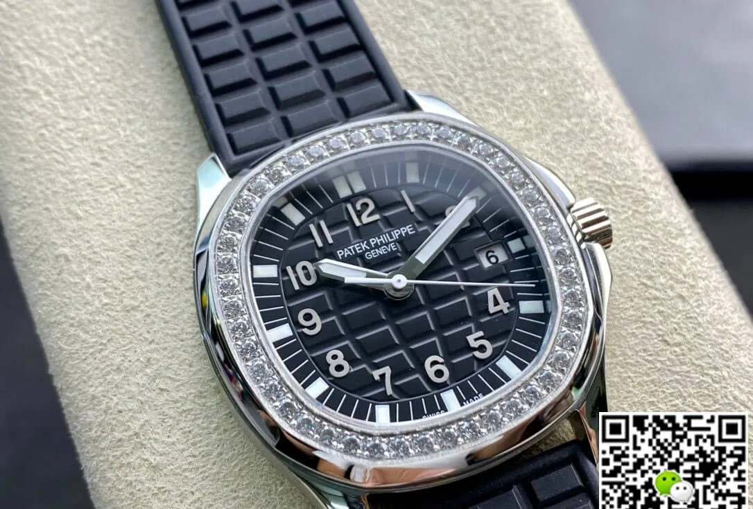 Patek Philippe Aquanaut 5067A-001 Quartz Movement PPF Factory 1:1 Best Edition Replica Watch Diamond-Set Bezel