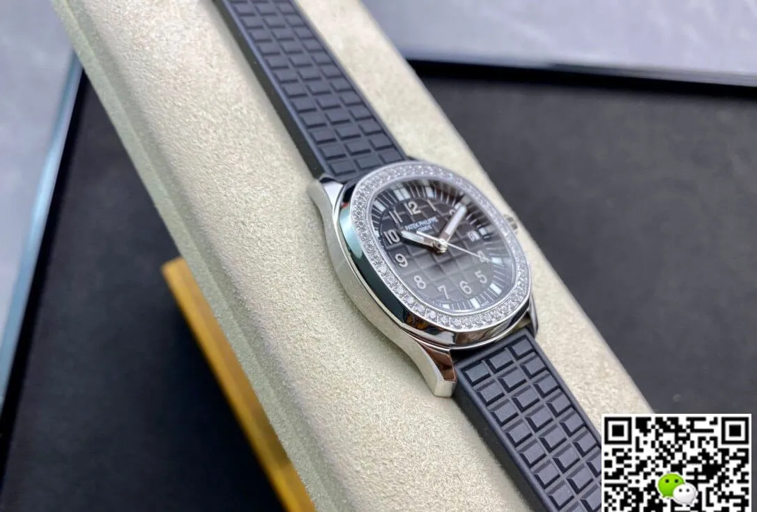 Patek Philippe Aquanaut 5067A-001 Quartz Movement PPF Factory 1:1 Best Edition Replica Watch Diamond-Set Bezel