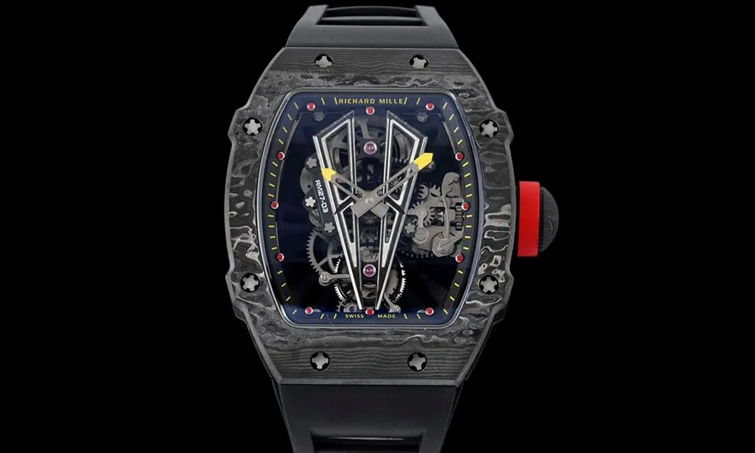 Richard Mille RM27-03 Rafael Nadal Tourbillon RM Factory 1:1 Best Edition Replica Watch Black Strap