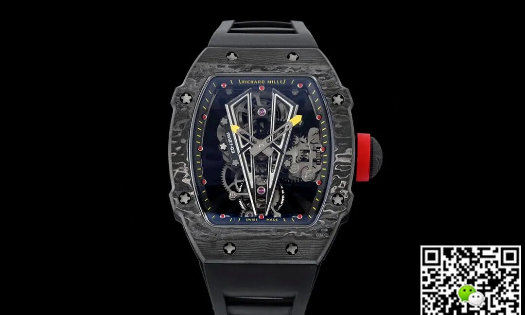 Richard Mille RM27-03 Rafael Nadal Tourbillon RM Factory 1:1 Best Edition Replica Watch Black Strap