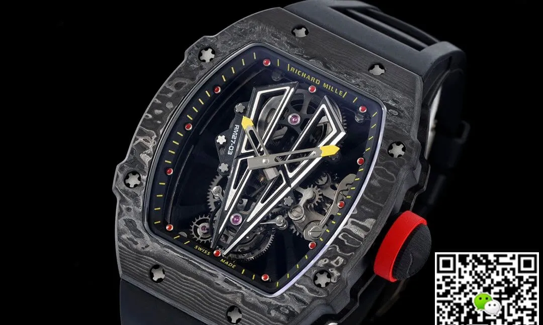 Richard Mille RM27-03 Rafael Nadal Tourbillon RM Factory 1:1 Best Edition Replica Watch Black Strap