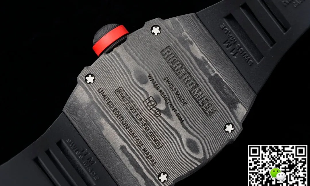 Richard Mille RM27-03 Rafael Nadal Tourbillon RM Factory 1:1 Best Edition Replica Watch Black Strap