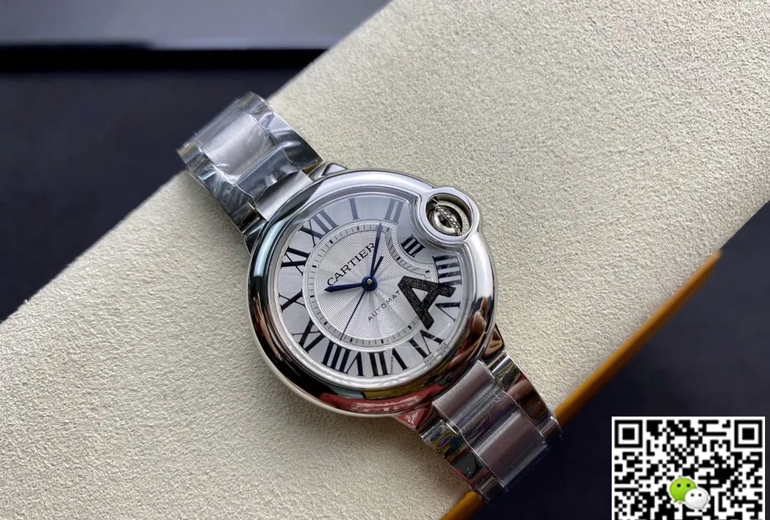 Ballon Bleu De Cartier 33MM W6920071 V6 Factory 1:1 Best Edition Replica Watch White Dial Swiss cal.076