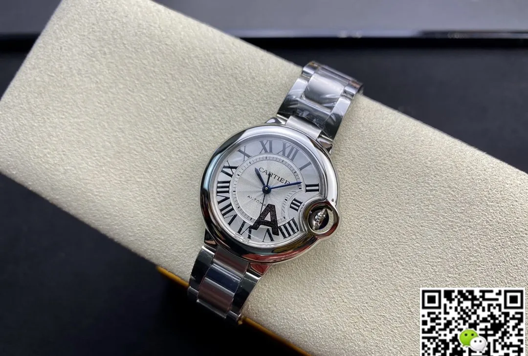 Ballon Bleu De Cartier 33MM W6920071 V6 Factory 1:1 Best Edition Replica Watch White Dial Swiss cal.076