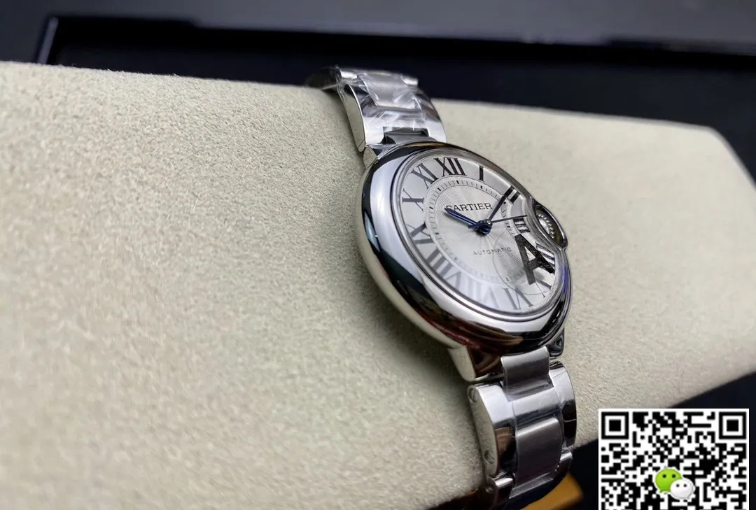 Ballon Bleu De Cartier 33MM W6920071 V6 Factory 1:1 Best Edition Replica Watch White Dial Swiss cal.076