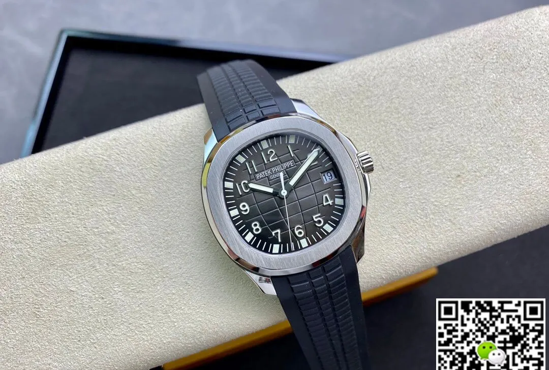 Patek Philippe Aquanaut 5165A 38MM ZF Factory 1:1 Best Edition Replica Watch Black Rubber Strap