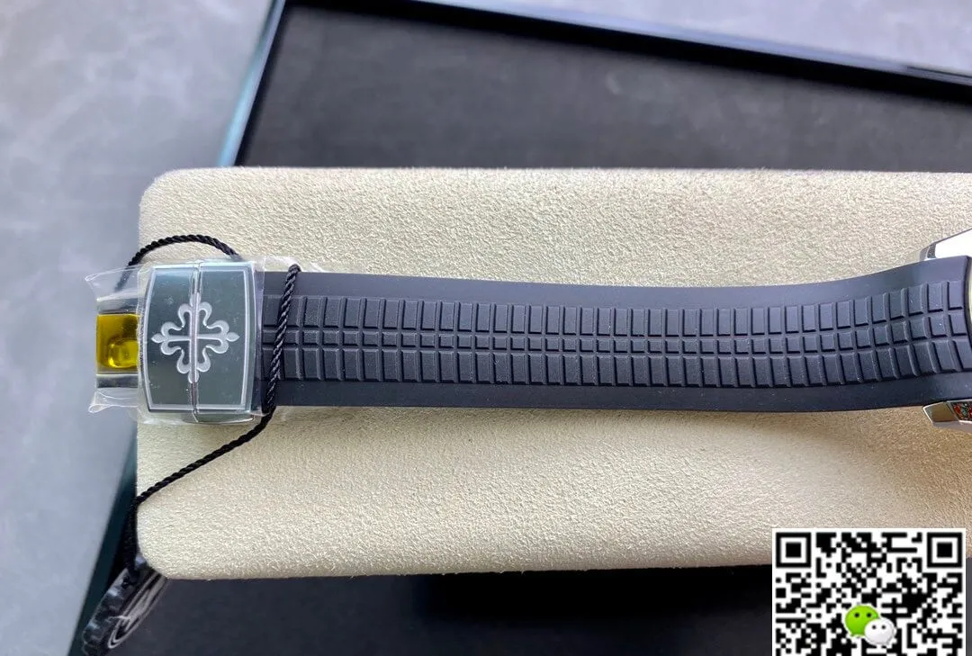 Patek Philippe Aquanaut 5165A 38MM ZF Factory 1:1 Best Edition Replica Watch Black Rubber Strap