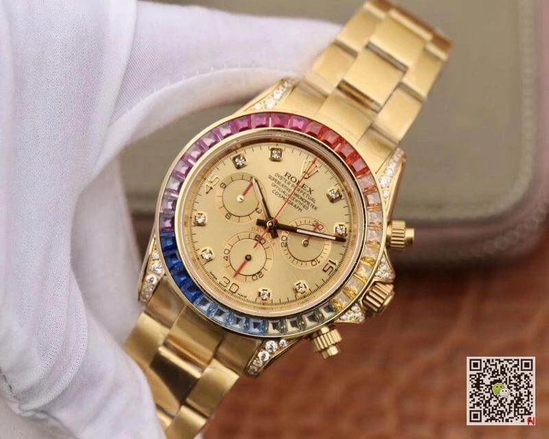 Rolex Daytona Cosmograph Rainbow 116598RBOW BL Factory 1:1 Best Edition Replica Watch Swiss ETA4130 Stainless Steel Bracelet
