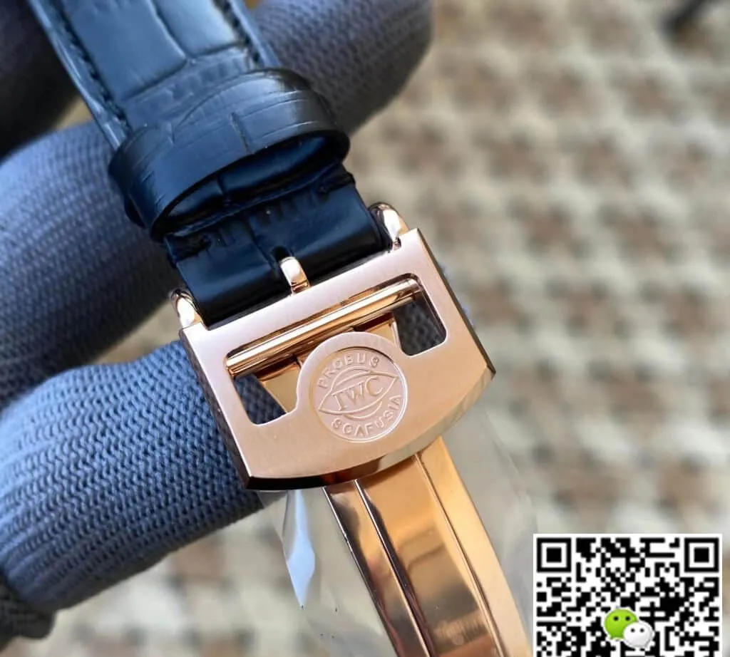 IWC Portuguese Perpetual Calendar IW503405 APS Factory 1:1 Best Edition Replica Watch Black Leather Strap