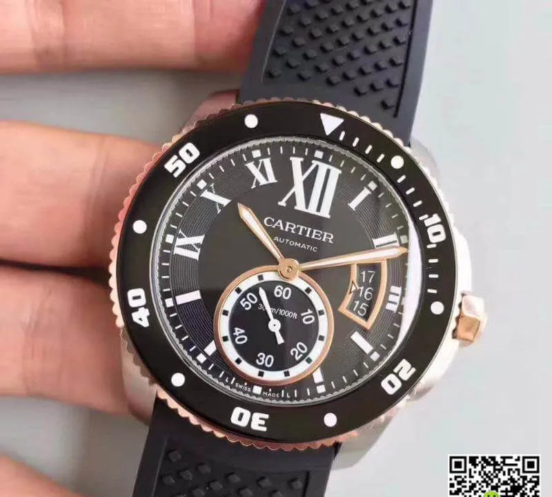 Calibre De Cartier Diver CRW7100055 JF Factory 1:1 Best Edition Replica Watch Swiss ETA9015