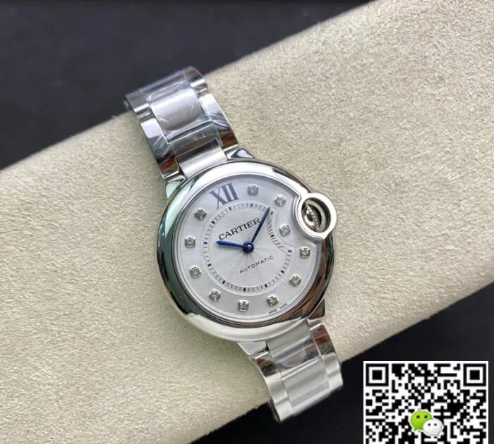 Ballon Bleu De Cartier WE902074 33MM V6 Factory 1:1 Best Edition Replica Watch Diamond-set Dial