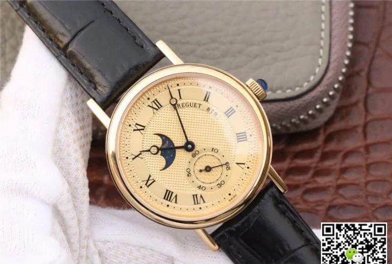 Breguet Classique Moonphase 4396 1:1 Best Edition Replica Watch Swiss ETA5165R Gold Dial