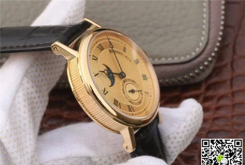 Breguet Classique Moonphase 4396 1:1 Best Edition Replica Watch Swiss ETA5165R Gold Dial