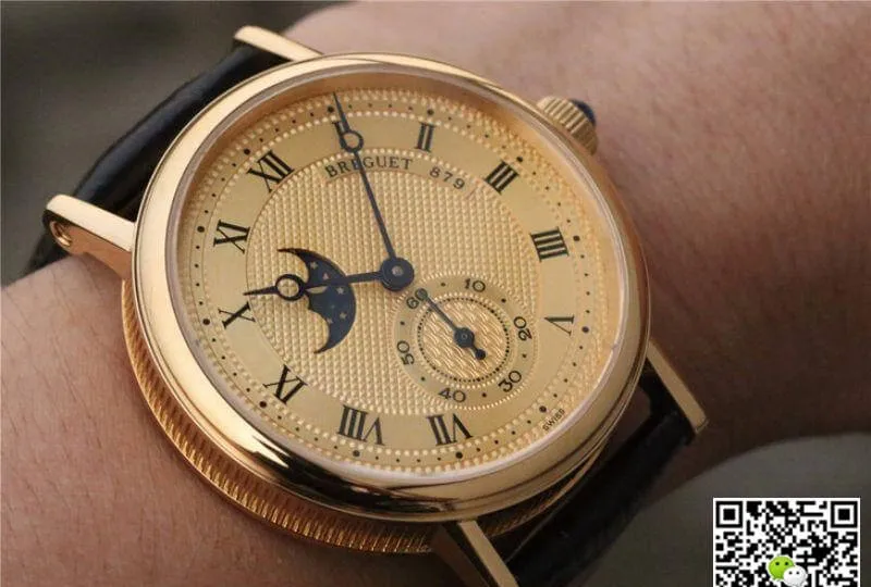 Breguet Classique Moonphase 4396 1:1 Best Edition Replica Watch Swiss ETA5165R Gold Dial