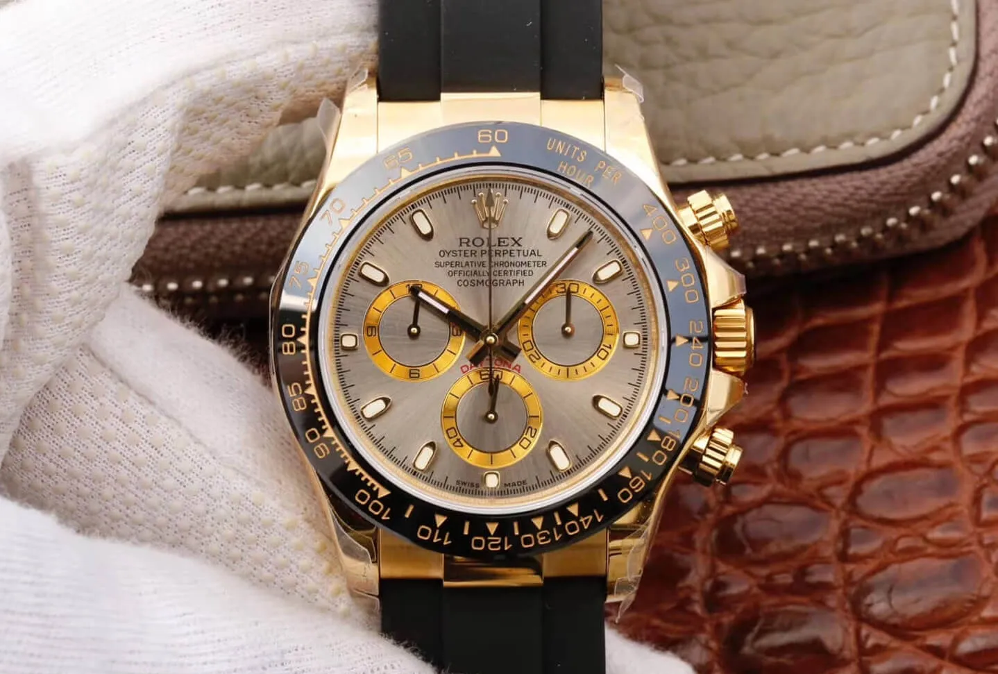 Rolex Daytona Cosmograph 116518LN JH Factory 1:1 Best Edition Replica Watch Black Rubber Strap
