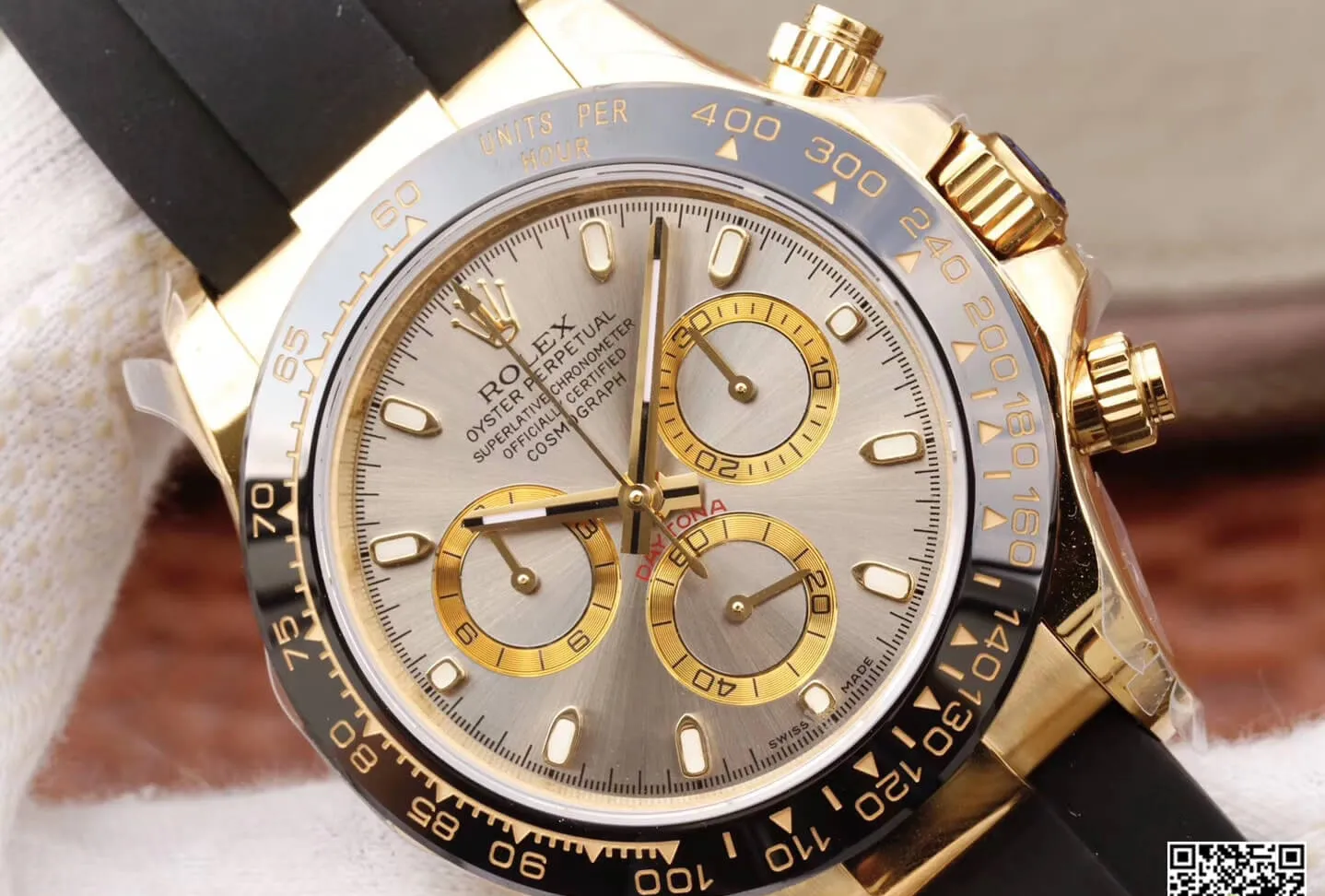 Rolex Daytona Cosmograph 116518LN JH Factory 1:1 Best Edition Replica Watch Black Rubber Strap