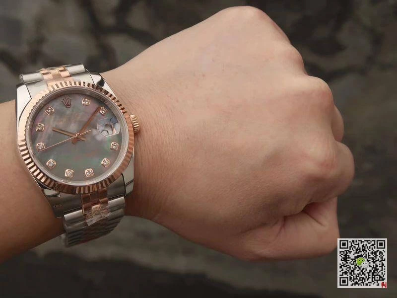 Rolex Date-Just 36mm GM Factory 1:1 Best Edition Replica Watch Gray Dial Swiss ETA3135