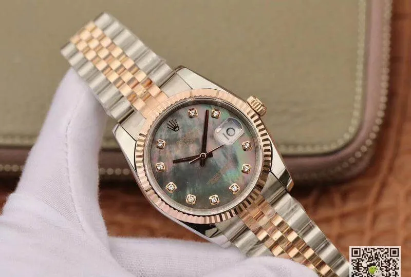 Rolex Date-Just 36mm GM Factory 1:1 Best Edition Replica Watch Gray Dial Swiss ETA3135
