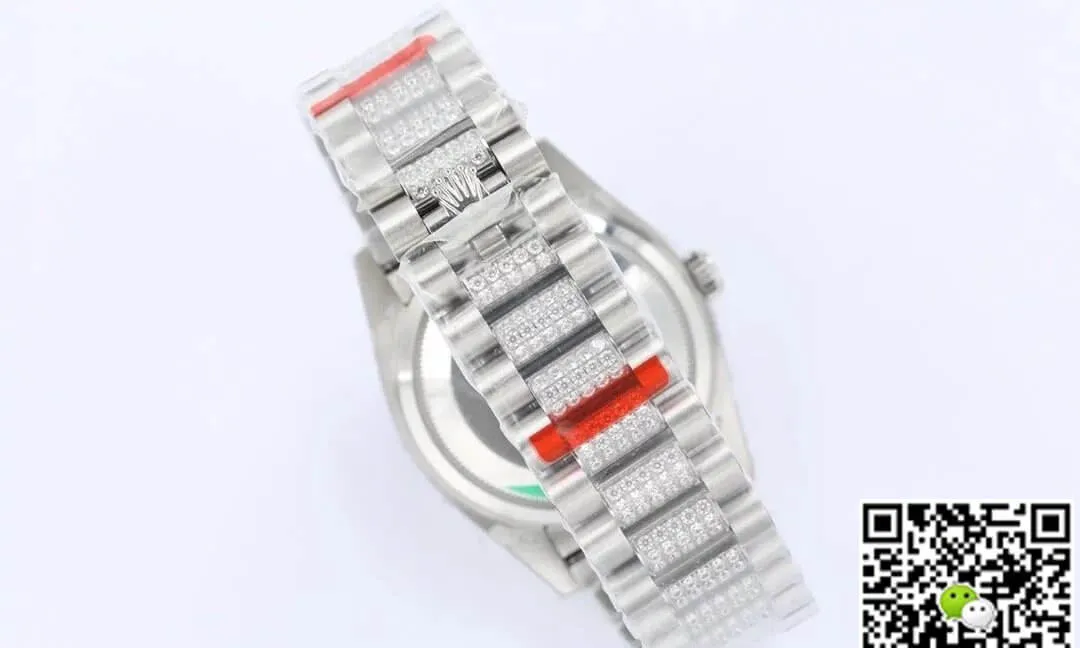 Rolex Day Date M128349RBR-0016 EW Factory 1:1 Best Edition Replica Watch Diamond-Set Bezel