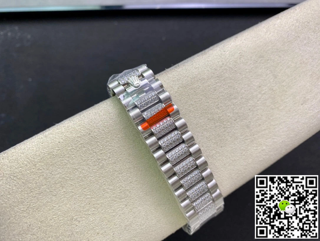 Rolex Day Date M128349RBR-0026 EW Factory 1:1 Best Edition Replica Watch Diamond-Set Bezel