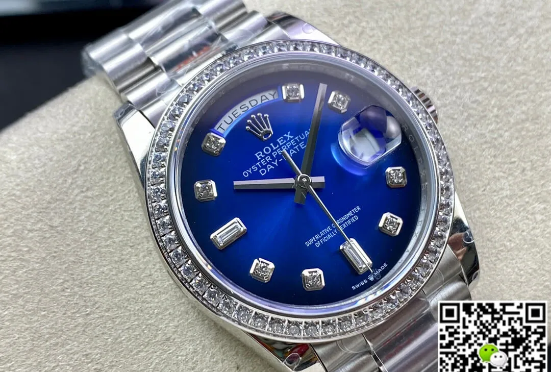 Rolex Day Date M128396TBR-0008 36MM GM Factory 1:1 Best Edition Replica Watch Diamond Dial