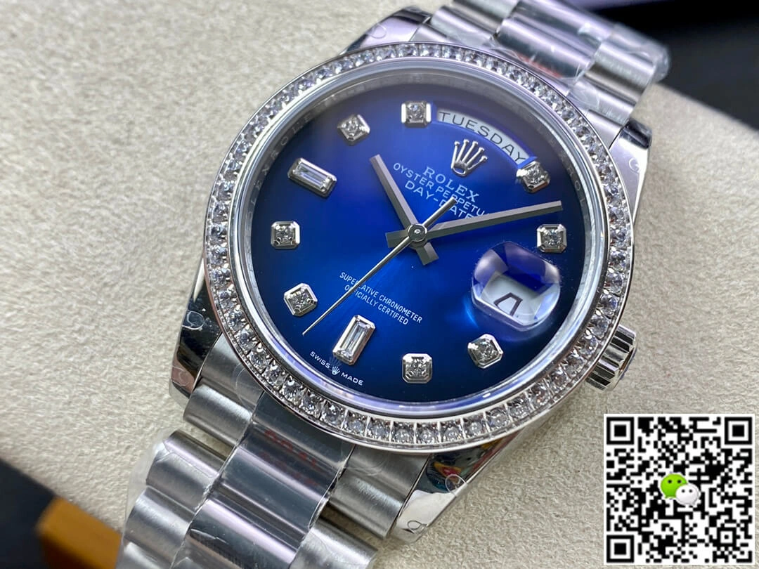 Rolex Day Date M128396TBR-0008 36MM GM Factory 1:1 Best Edition Replica Watch Diamond Dial