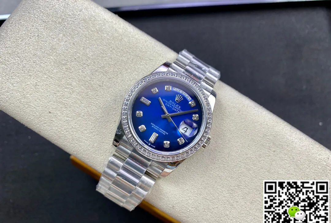 Rolex Day Date M128396TBR-0008 36MM GM Factory 1:1 Best Edition Replica Watch Diamond Dial