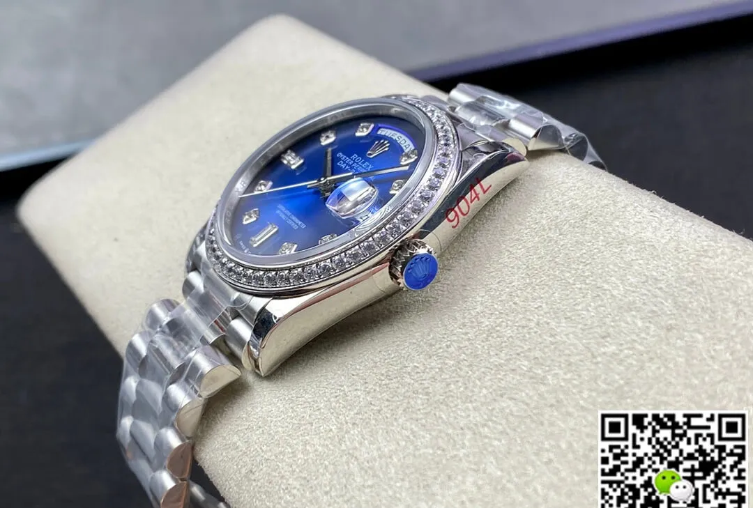 Rolex Day Date M128396TBR-0008 36MM GM Factory 1:1 Best Edition Replica Watch Diamond Dial