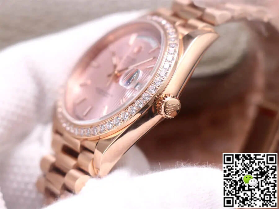 Rolex Day Date M228345RBR-0010 EW Factory 1:1 Best Edition Replica Watch Diamond-Set Bezel