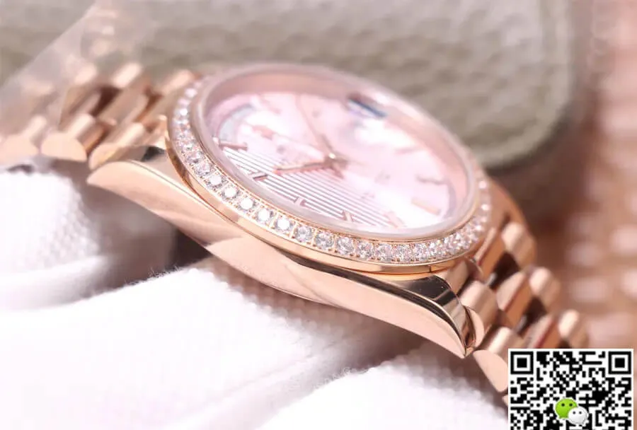 Rolex Day Date M228345RBR-0010 EW Factory 1:1 Best Edition Replica Watch Diamond-Set Bezel