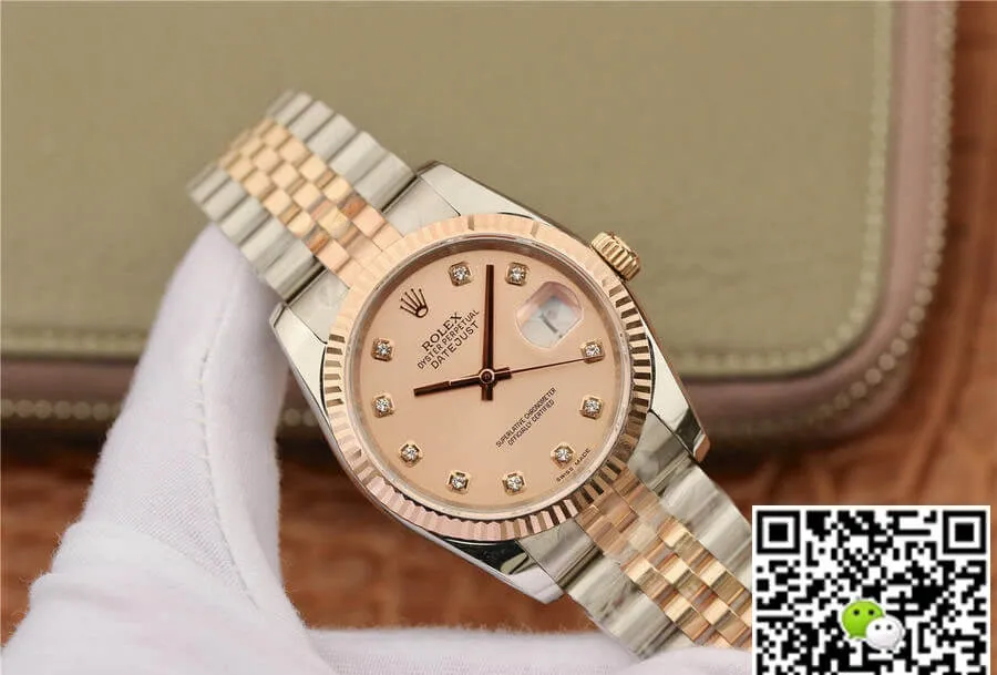 Rolex Datejust 116231 36MM GM Factory 1:1 Best Edition Replica Watch Diamond Pink Dial