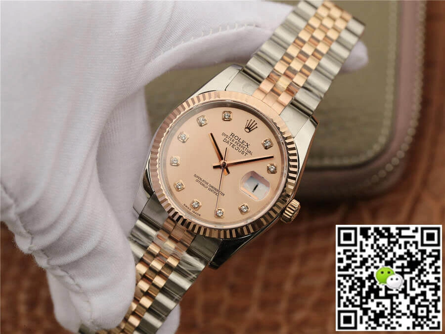 Rolex Datejust 116231 36MM GM Factory 1:1 Best Edition Replica Watch Diamond Pink Dial