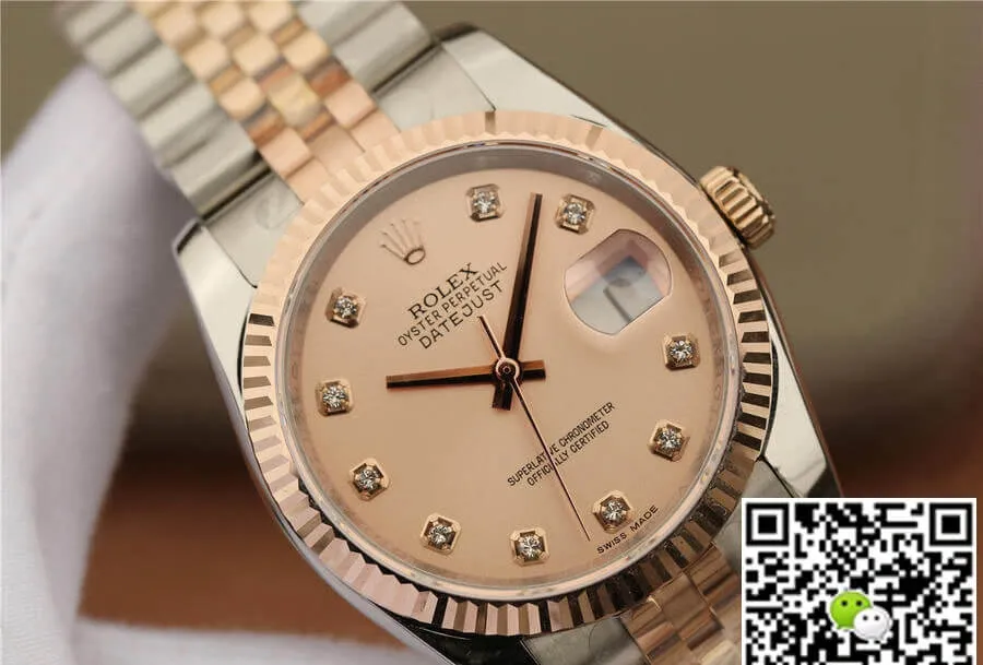 Rolex Datejust 116231 36MM GM Factory 1:1 Best Edition Replica Watch Diamond Pink Dial