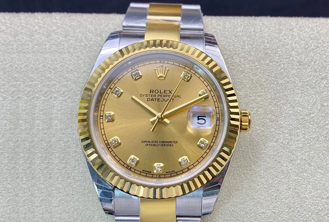Rolex Datejust M126333-0011 EW Factory 1:1 Best Edition Replica Watch Diamond-set Dial