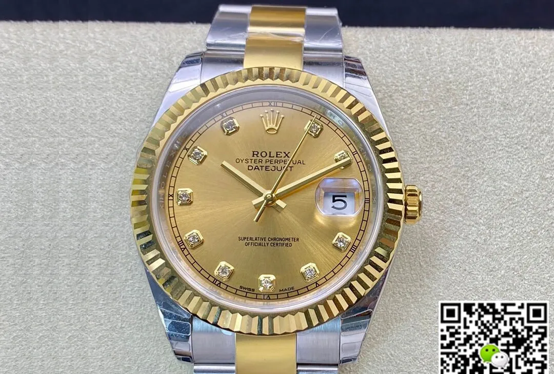Rolex Datejust M126333-0011 EW Factory 1:1 Best Edition Replica Watch Diamond-set Dial