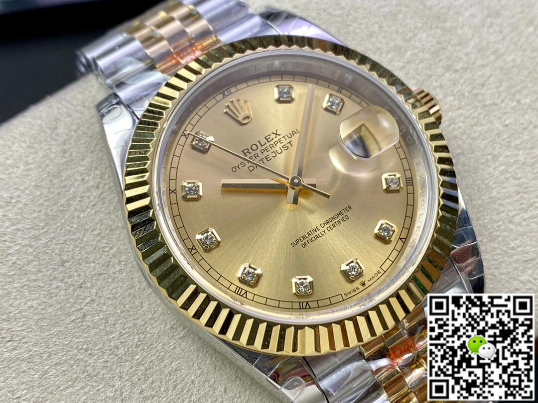 Rolex Datejust M126333-0012 GM Factory 1:1 Best Edition Replica Watch Yellow Gold Dial