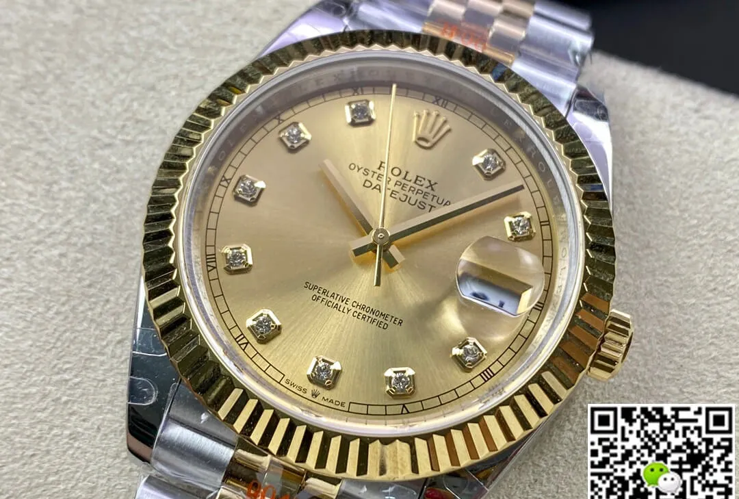 Rolex Datejust M126333-0012 GM Factory 1:1 Best Edition Replica Watch Yellow Gold Dial