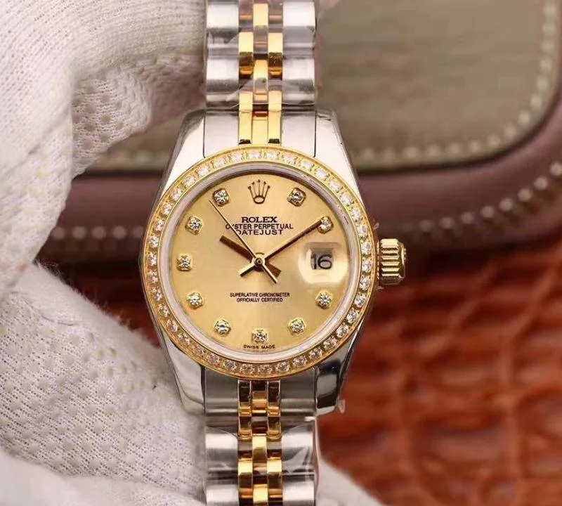 Rolex Lady Datejust M278383RBR-0026 1:1 Best Edition Replica Watch Swiss NH05 18K Gold Dial