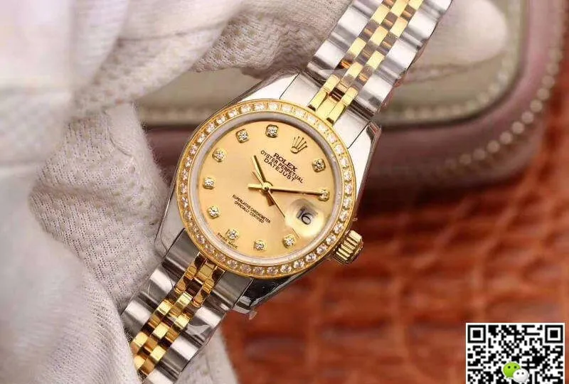 Rolex Lady Datejust M278383RBR-0026 1:1 Best Edition Replica Watch Swiss NH05 18K Gold Dial