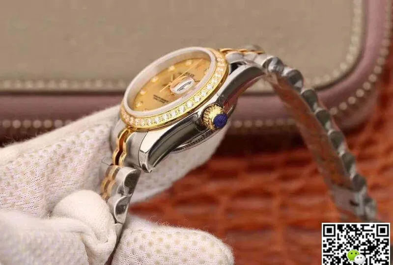 Rolex Lady Datejust M278383RBR-0026 1:1 Best Edition Replica Watch Swiss NH05 18K Gold Dial