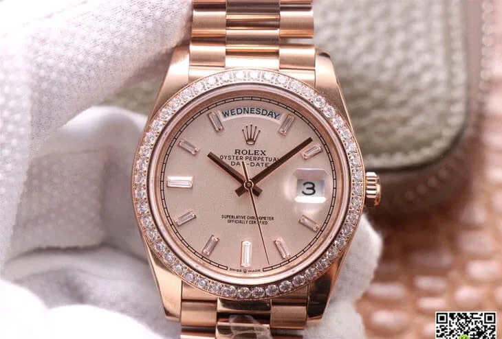 Rolex Day Date M228345RBR-0007 EW Factory 1:1 Best Edition Replica Watch Diamond Bezel
