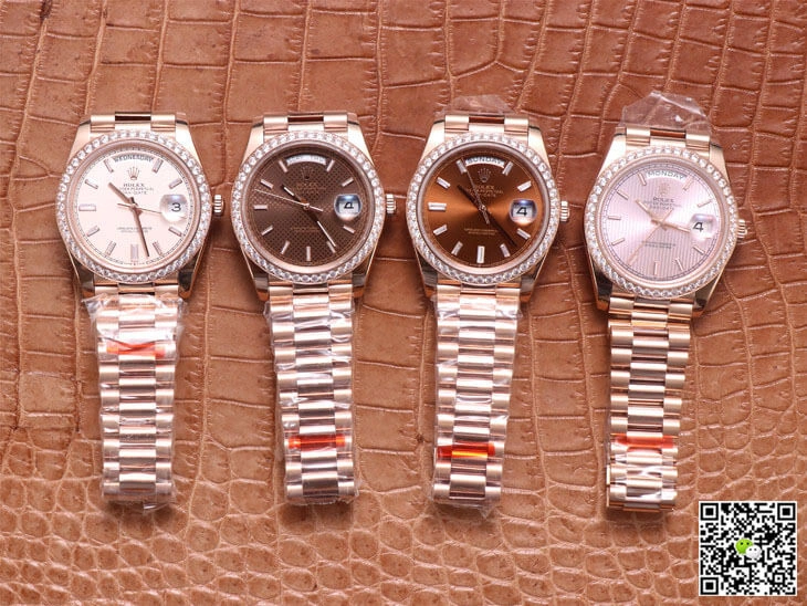 Rolex Day Date M228345RBR-0007 EW Factory 1:1 Best Edition Replica Watch Diamond Bezel