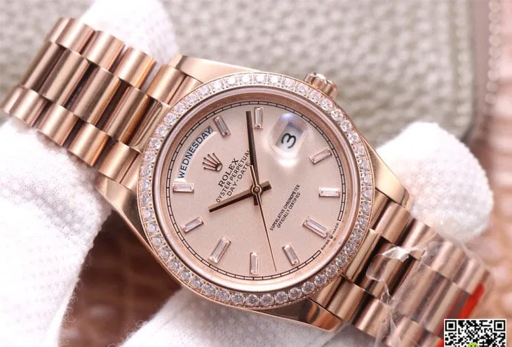 Rolex Day Date M228345RBR-0007 EW Factory 1:1 Best Edition Replica Watch Diamond Bezel