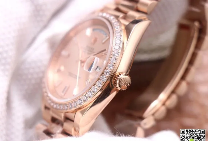 Rolex Day Date M228345RBR-0007 EW Factory 1:1 Best Edition Replica Watch Diamond Bezel