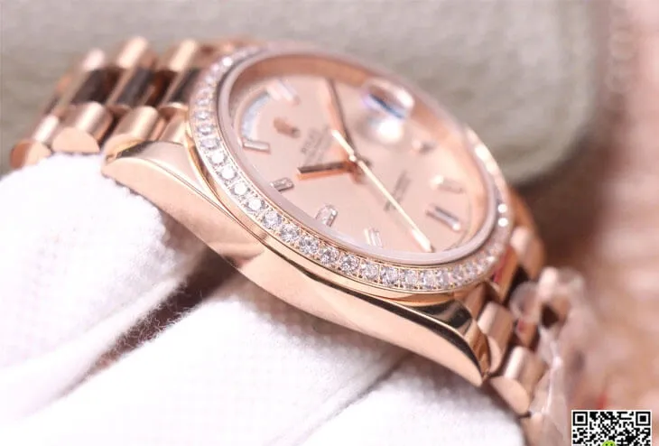 Rolex Day Date M228345RBR-0007 EW Factory 1:1 Best Edition Replica Watch Diamond Bezel