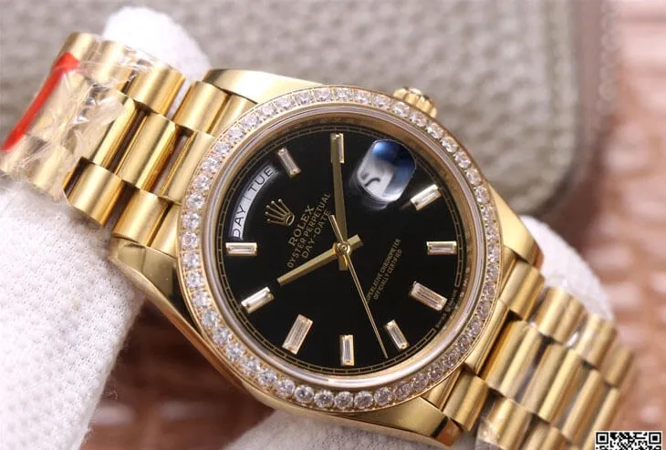 Rolex Day Date M228348RBR-0001 EW Factory 1:1 Best Edition Replica Watch Diamond Bezel