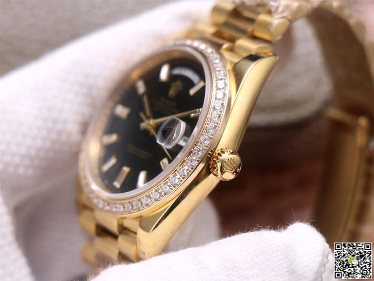 Rolex Day Date M228348RBR-0001 EW Factory 1:1 Best Edition Replica Watch Diamond Bezel